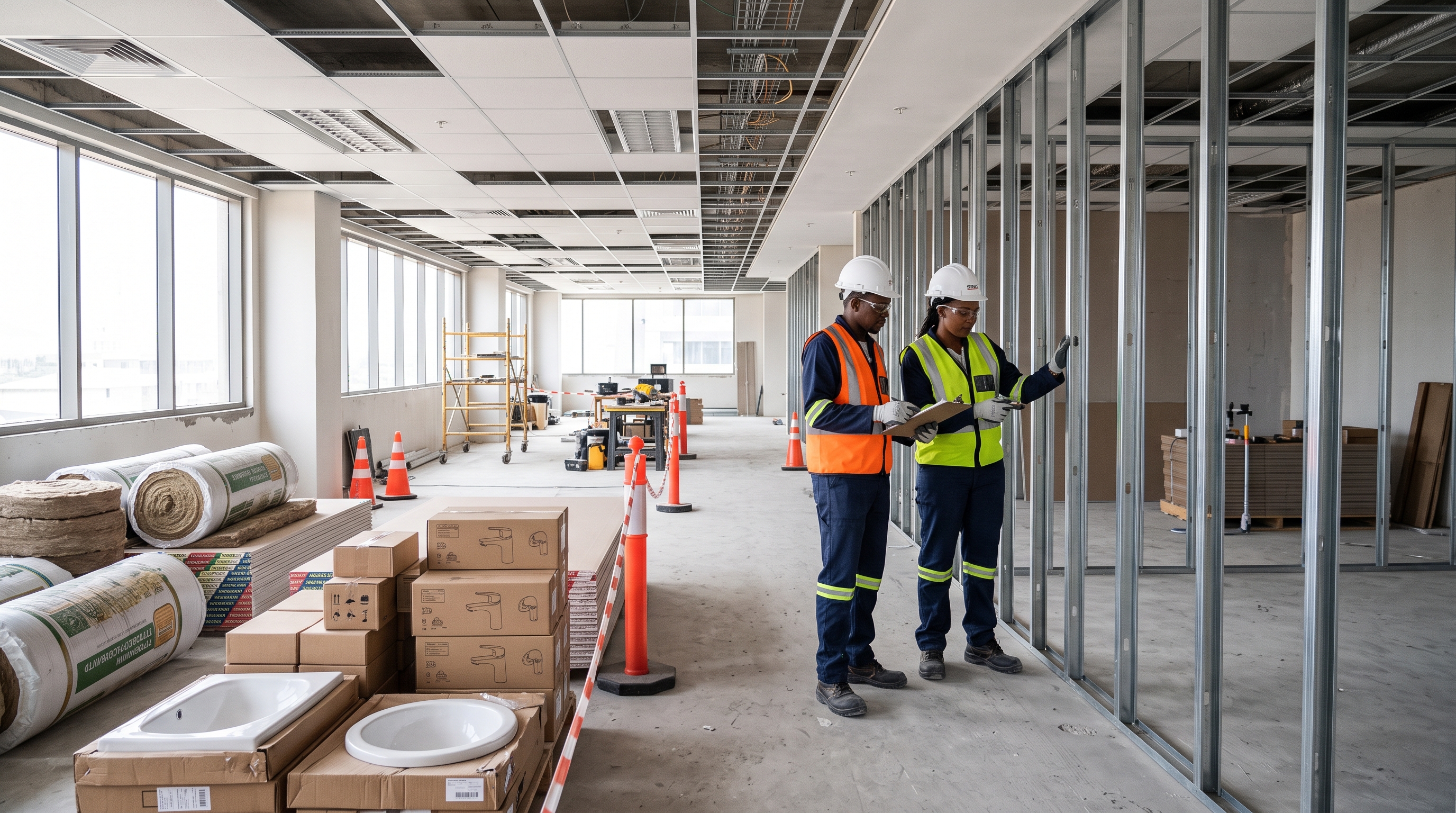 Building Finishing, Partitioning, Drywalls and Sanitary Fittings